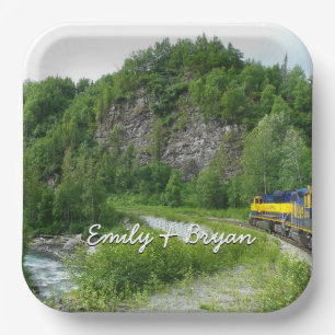 Assiettes En Carton Denali Express Alaska Train Vacation Photographie