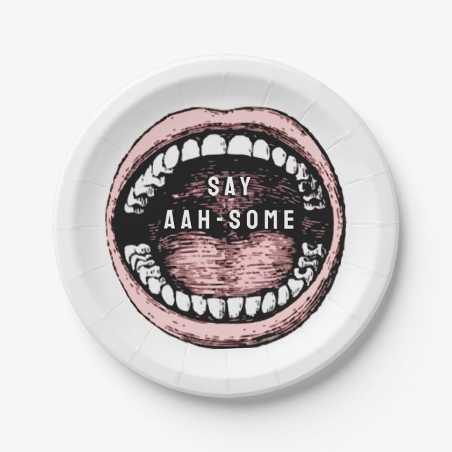 Assiettes En Carton Dental School Graduation Party Papier Dîner Napkin (Devant)