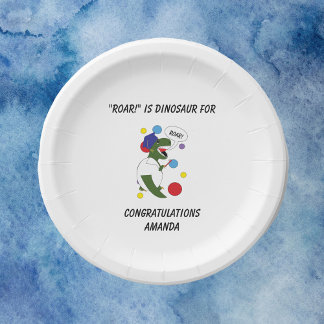 Assiettes En Carton Dentist Dental School Graduation Dinosaur Funny