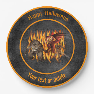 Assiettes En Carton Déplaisant Goblins Ghouls Fête d'Halloween personn