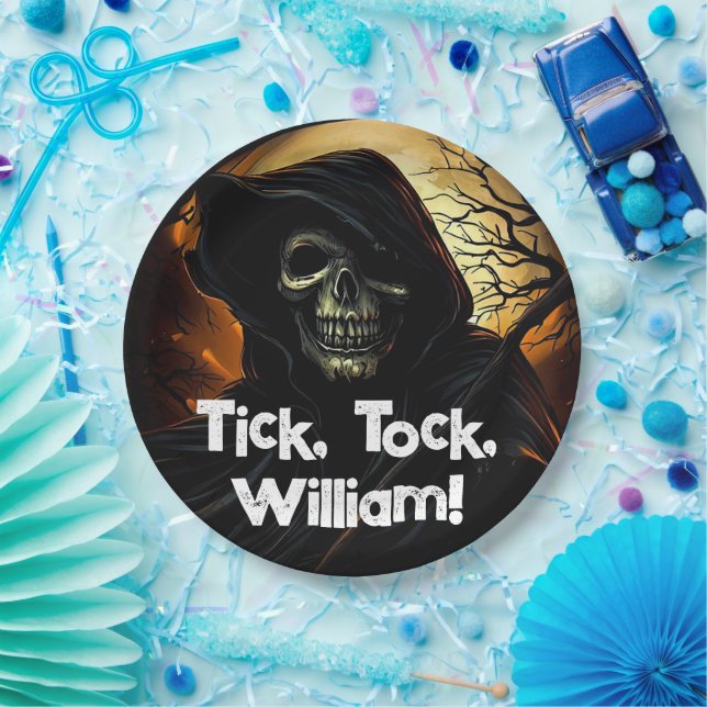 Assiettes En Carton Déplaisant Grim Reaper Anniversaire (Fête)