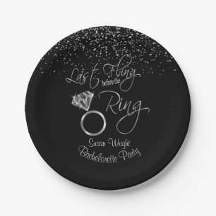 Assiettes En Carton Dernier Fling avant la ceinture Bachelorette - Arg