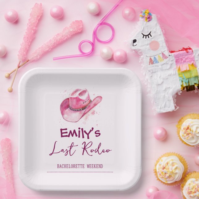 Assiettes En Carton Dernier Rodéo Enterrement de Vie de Jeune Fille |  (Fête)
