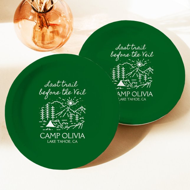 Assiettes En Carton Dernier Sentier Avant La Fête De Bachelorette Du V (Créateur téléchargé)
