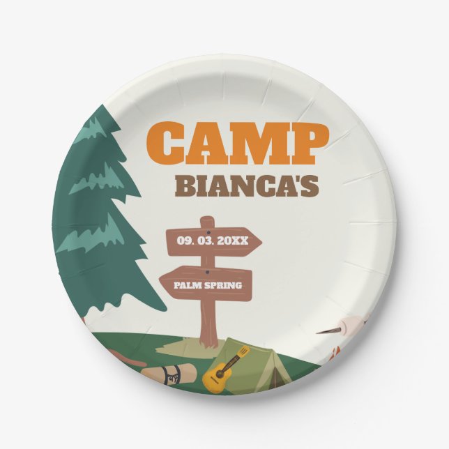 Assiettes En Carton Dernier Sentier Avant Le Camp Veil Bachelorette (Devant)