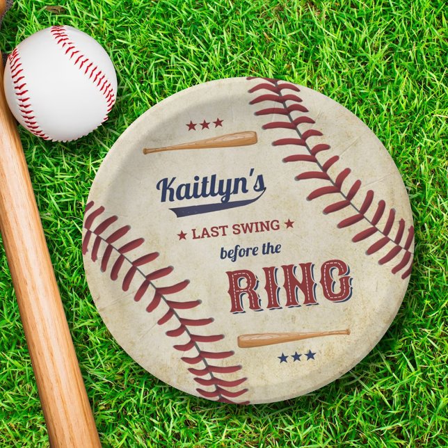 Assiettes En Carton Dernier Swing avant l'Anneau ! Enterrement de vie  (Créateur téléchargé)