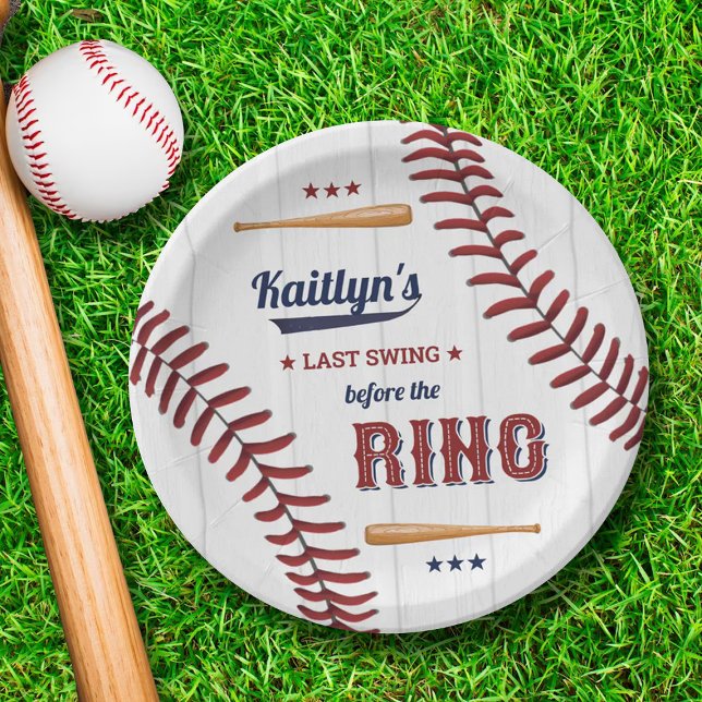 Assiettes En Carton Dernier Swing Avant Le Ring ! Enterrement De Vie D (Créateur téléchargé)