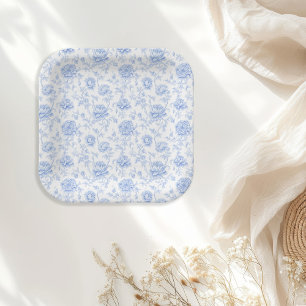 Assiettes En Carton Dernier Toast sur la côte Floral Bachelorette