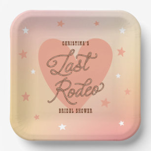 Assiettes En Carton Dernière Cowgirl de Rodéo Cœur Mignon Mariage Peac