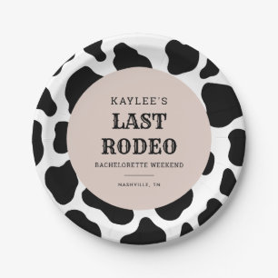 Assiettes En Carton Dernière Cowgirl de Rodéo Fête de Week-end de Demo