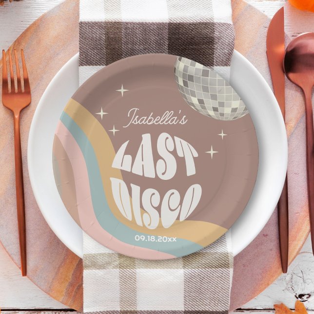 Assiettes En Carton Dernière Disco Glamour Rétro Années 70 Groovy Ente (Créateur téléchargé)