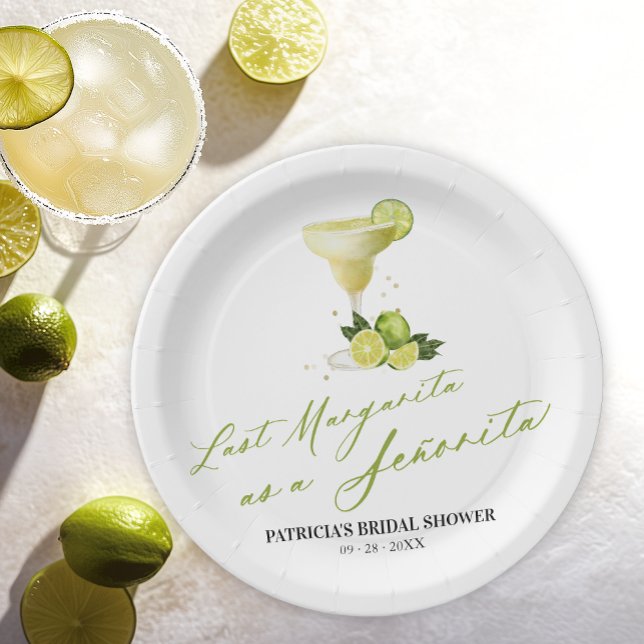 Assiettes En Carton Dernière Margarita Comme Une Fête des mariées Seño (Créateur téléchargé)