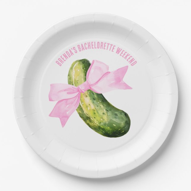 Assiettes En Carton Dernière Pickle qu'elle chatouillera Enterrement d (Devant)