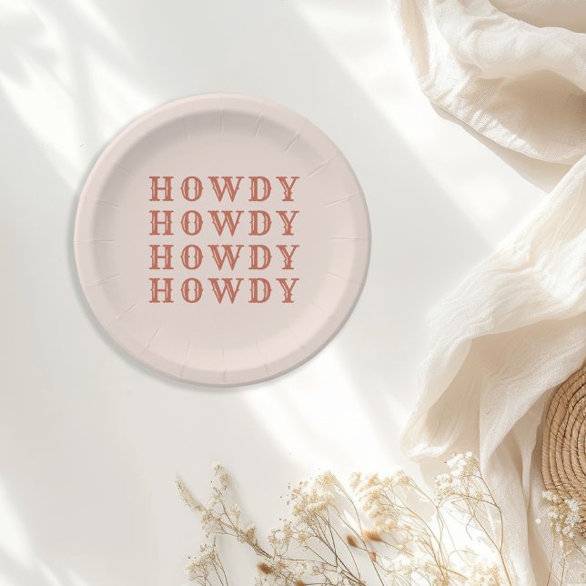 Assiettes En Carton Dernière Rodéo de la Cowgirl du Désert (Créateur téléchargé)