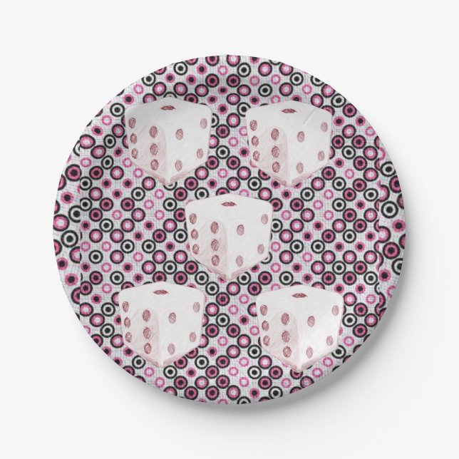 Assiettes en carton Dés (Devant)