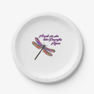 Assiettes En Carton Des Anges Apparaissent Lorsque Les libellules Sont