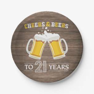 Assiettes En Carton Des bières et des encaissements rustiques à 21 a