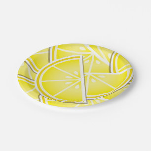 Assiettes En Carton Des coins de citron funky !
