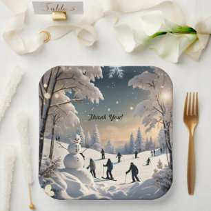 Assiettes En Carton "Des nuits enfantines à l'avant"