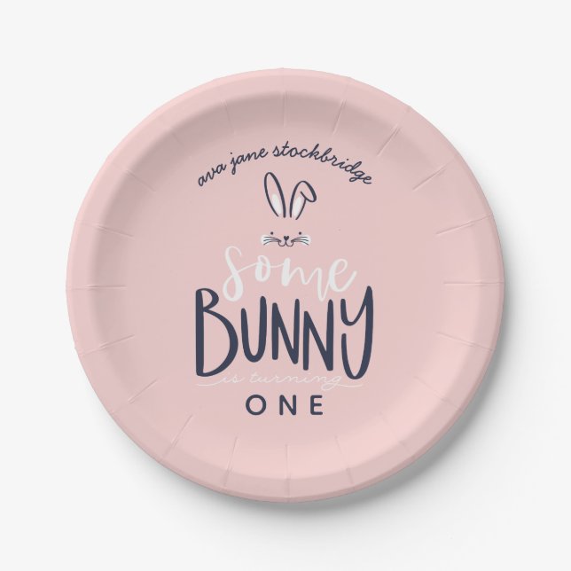 ASSIETTES EN CARTON DES PLAQUES DE FÊTE D'ANNIVERSAIRE DE BUNNY (Devant)