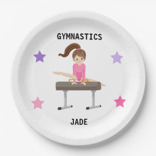 ASSIETTES EN CARTON DES PLAQUES DE FÊTE GYMNASTIQUES POUR FILLES PER