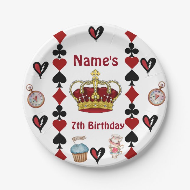 Assiettes En Carton descendants rise of red birthday party plates (Devant)