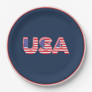 Assiettes En Carton Design 3D USA