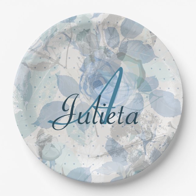 Assiettes En Carton Design de luxe motif Monogram (Devant)