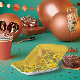 Assiettes En Carton Design des tournesols