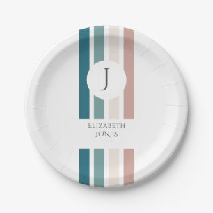 Assiettes En Carton Design minimaliste aux couleurs pastel