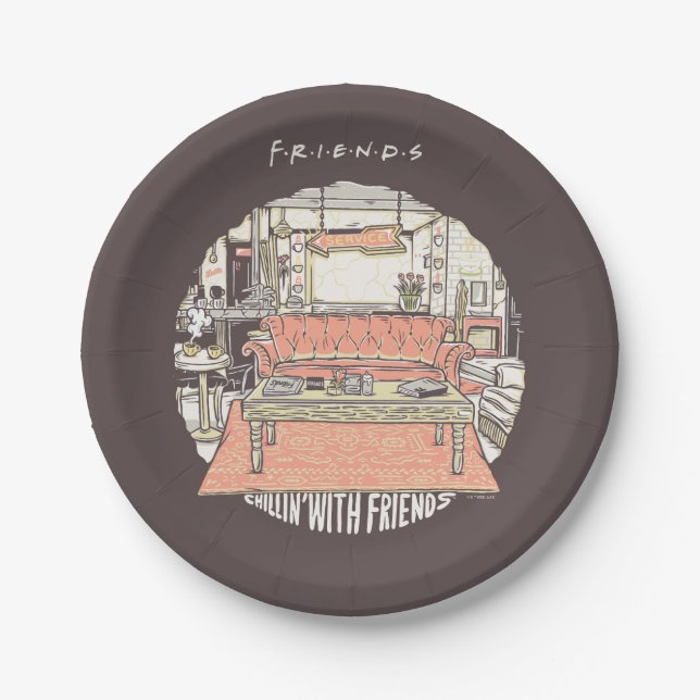 Assiettes En Carton Dessin de Chillin avec AMIS™ (Devant)