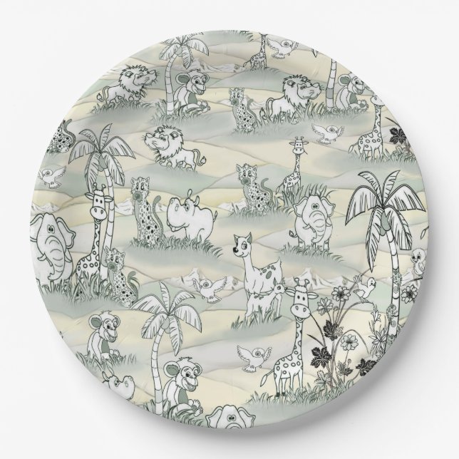 Assiettes En Carton Dessin en ligne (Devant)