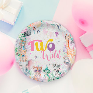 Assiettes En Carton Deux animaux sauvages de Safari Tropical Deuxième