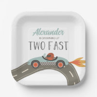 Deux Anniversaire de voiture de course BLEU rapide