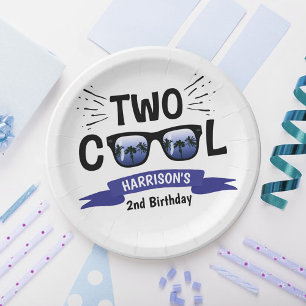 Assiettes En Carton Deux garçons Cool 2e anniversaire