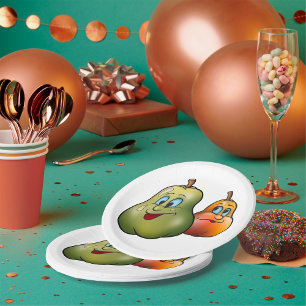 Assiettes En Carton Deux jolies poires