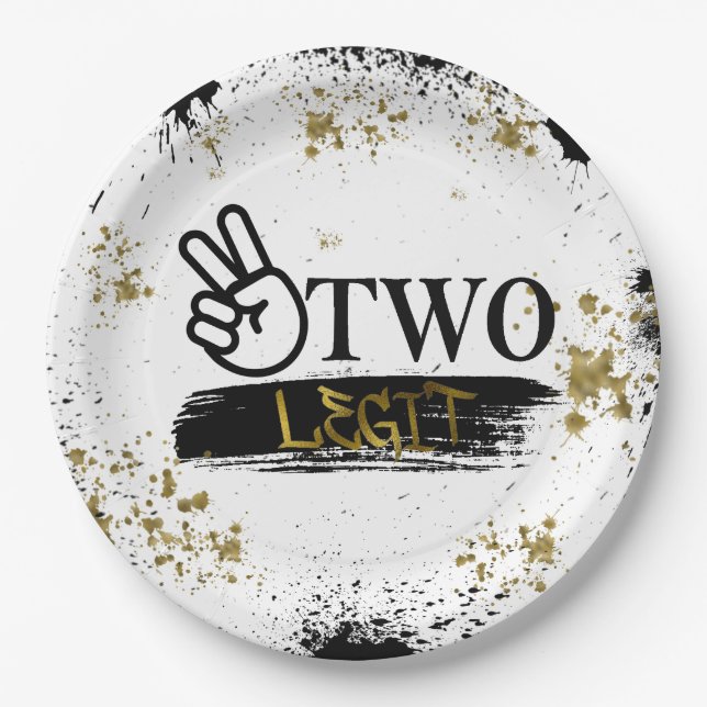 Assiettes En Carton Deux Legs pour quitter l'anniversaire (Devant)