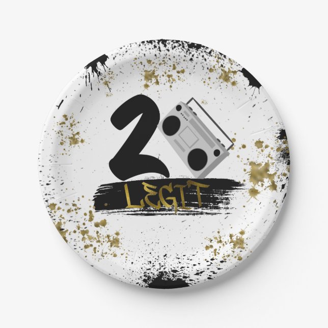 Assiettes En Carton Deux Legs pour quitter Plaque papier d'anniversair (Devant)