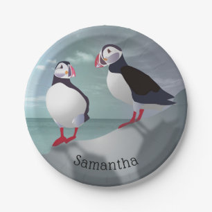 Assiettes En Carton Deux Puffins