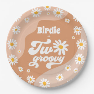 Assiettes En Carton Deux Super 2ème anniversaire de fête Boho Retro