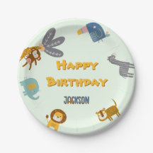 Deux Wild 2e anniversaire Safari Animaux mignons