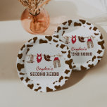Assiettes En Carton Deuxième Rodéo Western Cowboy 2e anniversaire<br><div class="desc">Deuxième Rodéo western cowboy 2ème anniversaire thème de fête.</div>