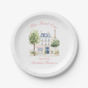 Assiettes En Carton Déversoir de Mariage Parisien Café Parisien