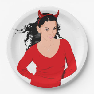 ASSIETTES EN CARTON DEVIL GIRL