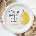 Assiettes En Carton Devis jaune citron amusant<br><div class="desc">Devis jaune citron amusant</div>