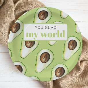 Assiettes En Carton Devis moderne vert Avocado amusant