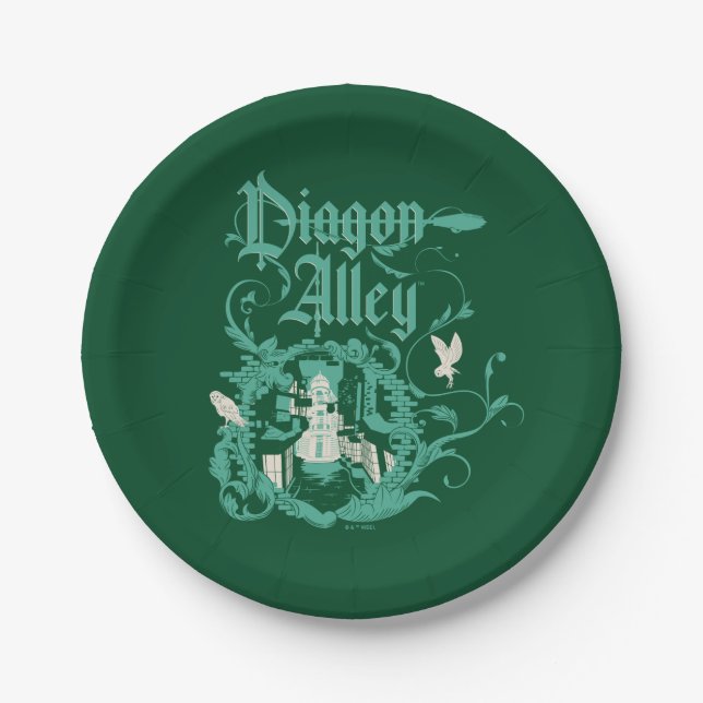 Assiettes En Carton DIAGON ALLEY™ Graphique Vintage (Devant)