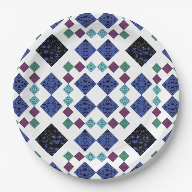 Assiettes En Carton Diamants Étoilés (Devant)