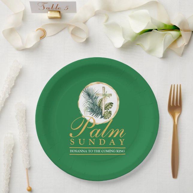 Assiettes En Carton Dimanche des Rameaux (Mariage)