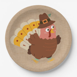 Assiettes En Carton Dinde de Thanksgiving Humour
